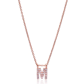 Alphabet M Pendant In Turkish Wholesale 925 Sterling Silver
